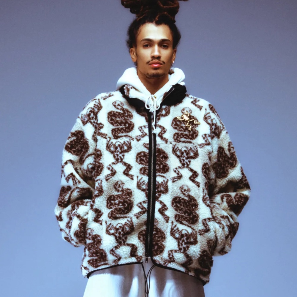 NWT SNS Sneakersnstuff Fleece Jacket Frog and Snake XXXL